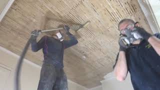 Remove and replace a lath and plaster ceiling [upl. by Idnam]