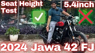 The All New 2024 Jawa 42 FJ  Detailed Seat Height Test  For Short Height Riders Good Or Bad [upl. by Jeaz672]