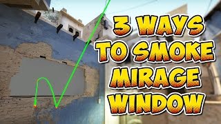 CSGO  3 Ways To Smoke Mirage Mid Window 2 from TSpawn [upl. by Enidlarej]