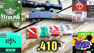 410 Slug Accuracy Test Sterling BPS AGC ATI [upl. by Hewie736]