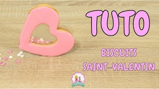 ♡• RECETTE SAINT VALENTIN  BISCUITS VITRAUX COEUR •♡ [upl. by Lleynod]