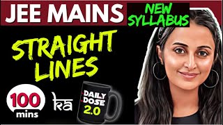 JEE MAINS 2025 𝒏𝒆𝒘 𝒔𝒚𝒍𝒍𝒂𝒃𝒖𝒔  STRAIGHT LINES ONE SHOT  FULL THEORY PYQ’s Tricks  NEHA AGRAWAL [upl. by Aisercal]