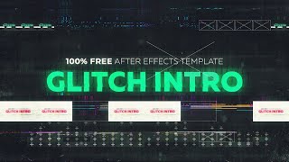 Glitch Intro  Free After Effects Template [upl. by Ulberto]