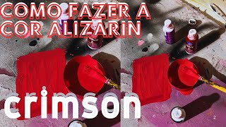 Como fazer a cor de tinta alizarin cremos com bisnaga xadrez brincando com as cores [upl. by Denie381]