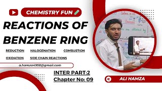 Reactions of Benzene Addition reaction halogenation Combustion Oxidation Side chain oxidation [upl. by Abercromby]