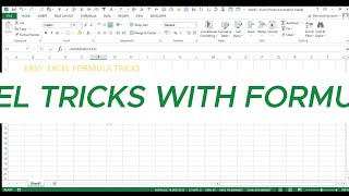 TRICKS AND FORMULAE WITH EXCEL [upl. by Neelyk]