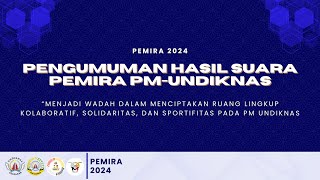 PENGUMUMAN HASIL SUARA PEMIRA PM UNDIKNAS 2024 [upl. by Auhs175]