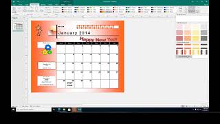 Microsoft publisher 2016 tutorial Demonstration on designing calendar from Template [upl. by Llenrub]