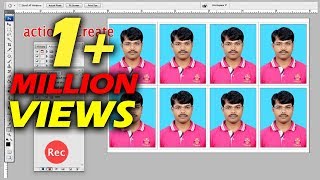 Photoshop tutorial in hindi  Step by step Process passport Size photo create action [upl. by O'Donnell]