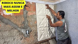 ADEUS REBOCO NUNCA MAIS COMO APLICAR GESSO 3D DIRETO NO TIJOLO VAI VIRA FEBRE NA CONSTRUÇÃO CIVIL [upl. by Sari]