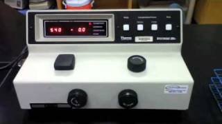 Lab Protocol  Spectronic 20D Unit 2 Spectrophotometry [upl. by Lion]