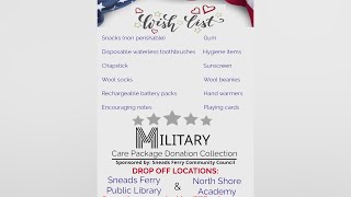 Sneads Ferry is collecting donations for deployed troops [upl. by Enatan]