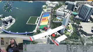 ORBX Landmarks Singapore and ORBX Edgley Optica Aircraft Microsoft Flight Simulator [upl. by Saisoj914]