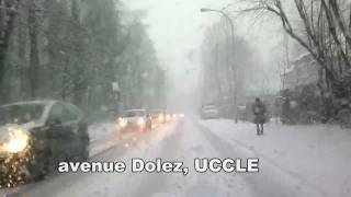 Uccle en neige  Sneeuw in Ukkel [upl. by Erihppas]