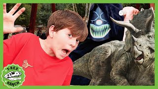 Pretend Play Escape with Dinosaurs at Gullivers Park for Kids  🦖🦕 TRex Ranch Dinosaur Videos [upl. by Atoiyanap]