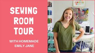 Sewing Room Tour by Homemade Emily Jane  Find creative craft room ideas for your dream sewing room [upl. by Neenaej]