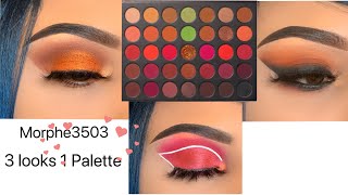 Morphe 3503 fierce by nature 3 looks 1 Palette [upl. by Lebasiram]