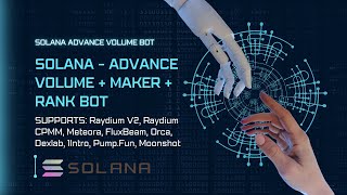 Solana  Advance Volume  Maker  Rank bot  Supports CPMM PumpFun Moonshot Meteora and More [upl. by Skipton]