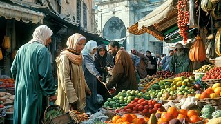 🇲🇦 MARRAKECH WALKING TOUR MOROCCO STREET FOOD IMMERSE YOURSELF IN THE ENCHANTING OLD CITY 4K HDR [upl. by Duggan]