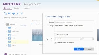 Using NETGEAR ReadyCLOUD amp ReadyNAS send files as a link [upl. by Anelram818]