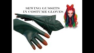 Sewing Finger Gussets On Gloves Tutorial [upl. by Kenley]