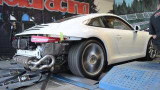 Porsche 991 Carrera S Dyno Test and Tune Exhaust Bypass Pipes [upl. by Dor]