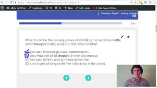 MCAT Question of the Day Beta Oxidation [upl. by Tiff]