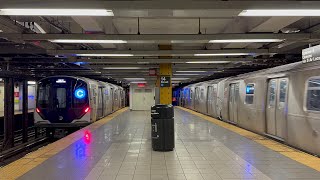 MTA NYC Subway R46 R160 R179 amp R211 A C amp E Trains Along The IND 8th Avenue Line 111324 [upl. by Asare654]