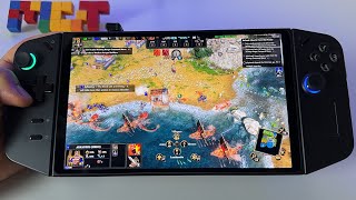 Age of Mythology Retold  Lenovo Legion GO handheld gameplay [upl. by Drofla458]