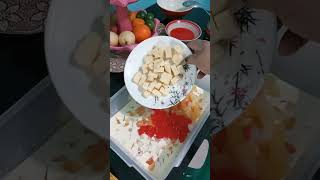 CREAMY BUKO SALAD MADE BY MY NIECE shorts [upl. by Ilsa]