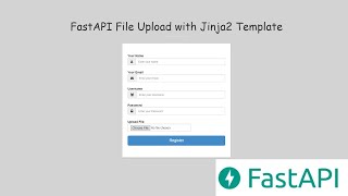 FastAPI File Upload with Jinja2 Template [upl. by Naujik]