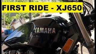 Yamaha XJ650 part 42  First ride [upl. by Susie919]