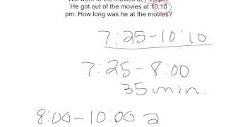 4th Grade Elapsed Time Tutorial 2 [upl. by Goulden]