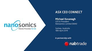 ASX CEO CONNECT  Nanosonics Limited ASX NAN [upl. by Eimmaj]