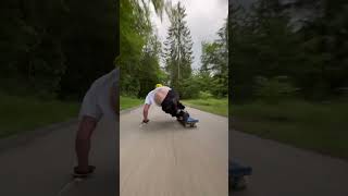 The narrowest road Ive ridden downhillskateboarding insane sport downhilllongboarding skate [upl. by Mariska]