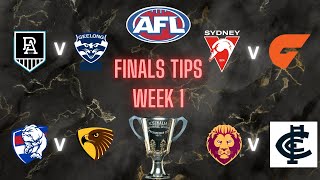 AFL 2024 Finals Week 1 Tips [upl. by Nosnibor]