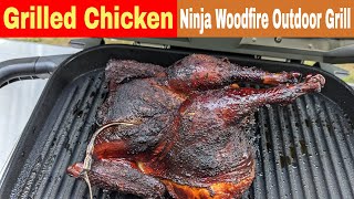 Grilled Smoked Whole Chicken Ninja Woodfire Outdoor Grill Recipe [upl. by Proudman]