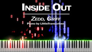 Zedd Griff  Inside Out Piano Cover Tutorial by LittleTranscriber [upl. by Hagai]