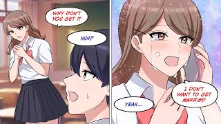 Manga Dub Introvert asked to be fake boyfriend of gyaru classmate to avoid marriage RomCom [upl. by Naghem]