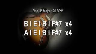 Backing Track Rock B Major 120 BPM [upl. by Yeliab]