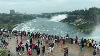 Niagara Falls town  Walking  The Falls [upl. by Nairret772]