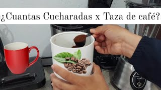 Cuantas cucharadas de café se deben poner en la cafetera de 8 tazas  cuantas cucharas por taza ok [upl. by Louls]