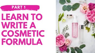 Pt 1 DIY Beauty Products  My Process  How to Write a Cosmetic Formula [upl. by Desireah]