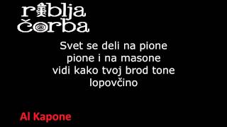 Riblja Čorba  Al Kapone HQ tekst  lyrics [upl. by Valentia]