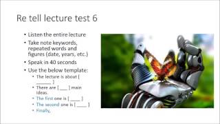 PTE Retell lecture test 6 [upl. by Etterrag702]