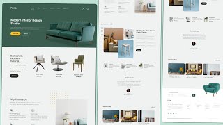 Complete Furnitures Website Design in Figma with Prototype [upl. by Iteerp]