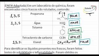 Polaridade solubilidade entre outras propriedades para identificar uma substância [upl. by Valente396]