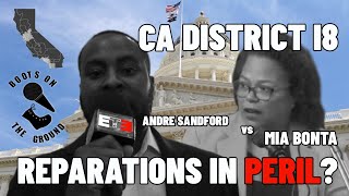 Andre Sandford vs Mia Bonta  District 18 Race  CA Reparations in Peril [upl. by Dnarud689]