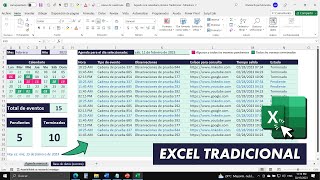 Cómo Hacer una AGENDA Automatizada con Calendario en EXCEL TRADICIONAL [upl. by Yarod]