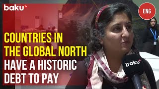 350 Climate Movement representative at COP29 Global North must pay its climate dues [upl. by Haet414]